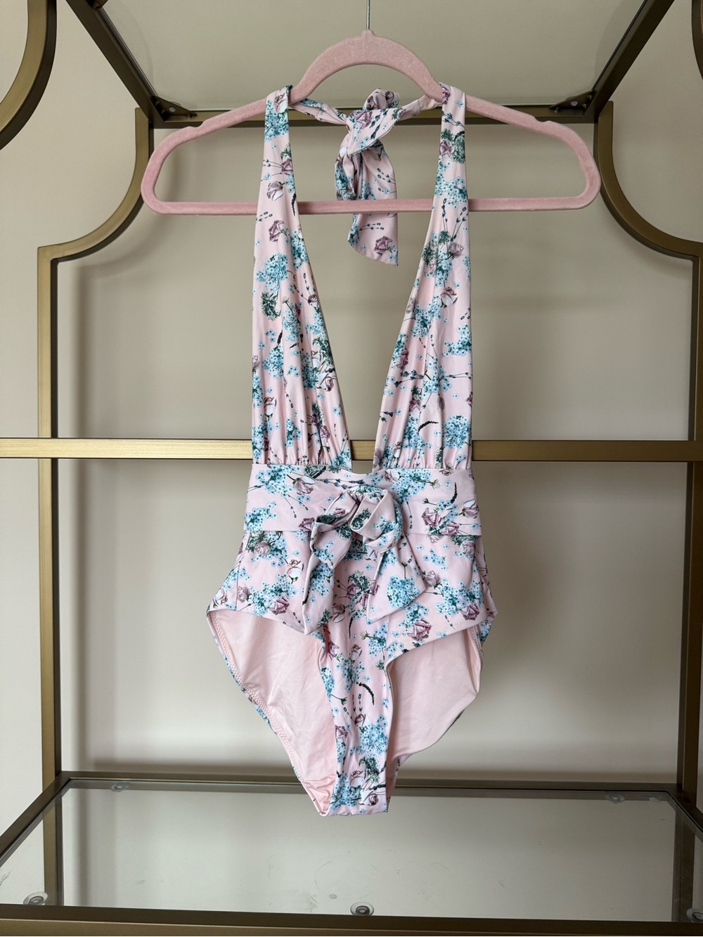 WeWoreWhat Brooklyn Floral Halter One Piece Swimsuit - Picture 2 of 7